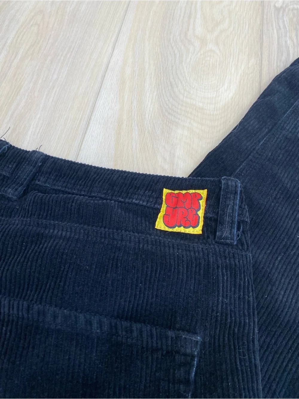 Empyre Corduroy Black Loose Fit Skate Pants | Size 34 Y2K